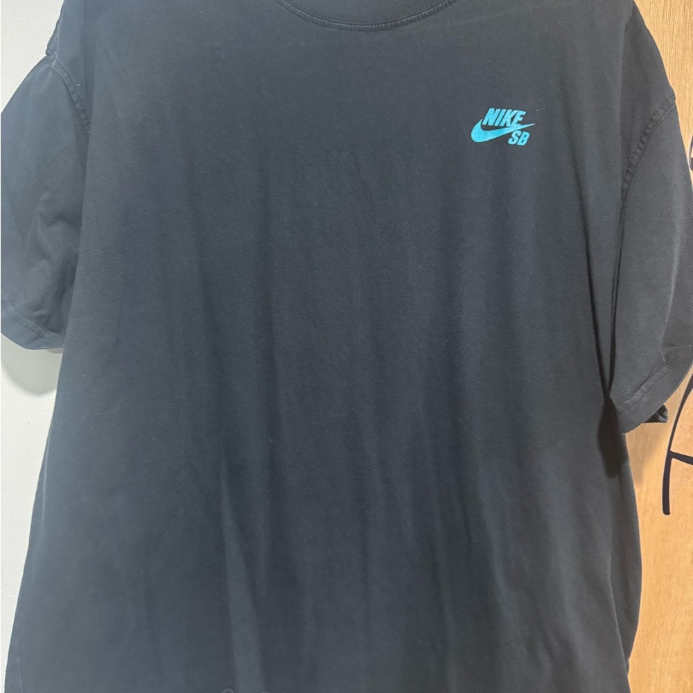 Nike SB Black T-Shirt with Blue Logo